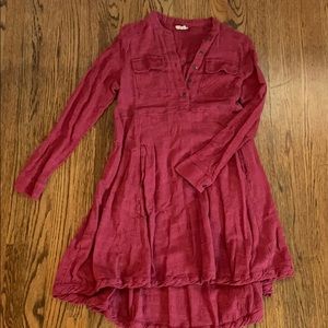 Anthropologie Holding Horses Red Tunic Dress